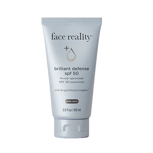 Face Reality Brilliant Defense SPF 50 acne-safe mineral sunscreen for all skin types