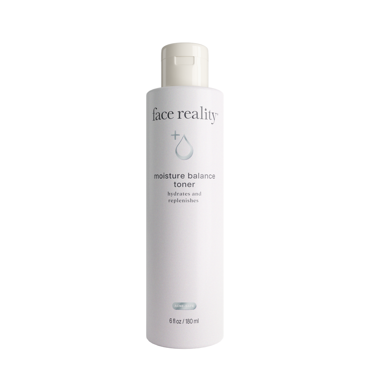 A bottle of Face Reality Moisture Balance Toner, designed for soothing and moisturizing the skin.